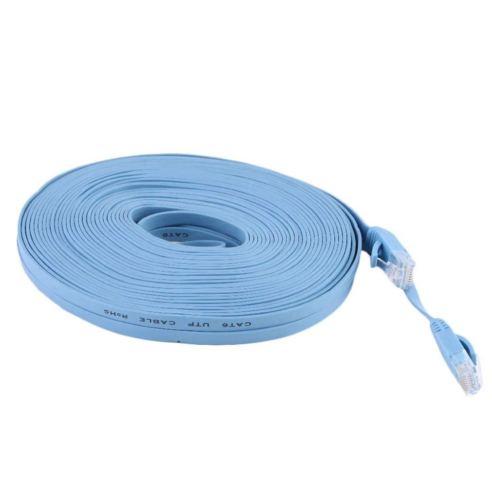 10 м 15 CAT6 плоский UTP Ethernet сетевой кабель RJ45 патч LAN для интернет-сети Шнур ПК
