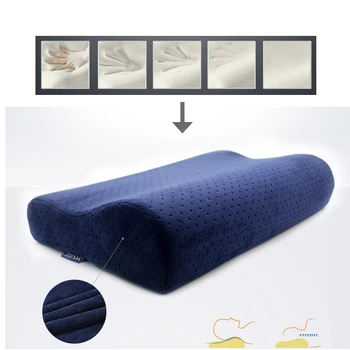 

Memory foam pillow slow rebound bow single pillow with pillowcase bed neck pillow health pillow multiple colour