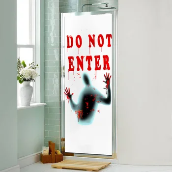 

Waterproof Wall Sticker 3D Wall Sticker Halloween Decal Door Scary Room