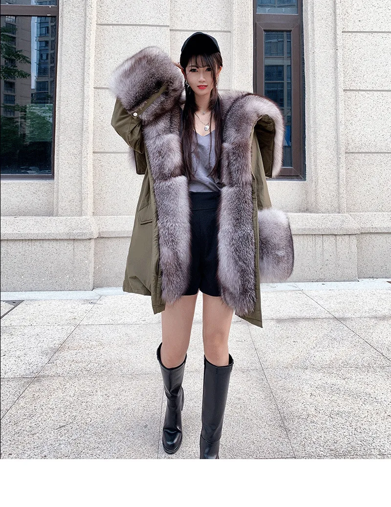 Womens Long Parka Faux Fur Winter Trench Hooded Coats Luxury Overcoats New G774
