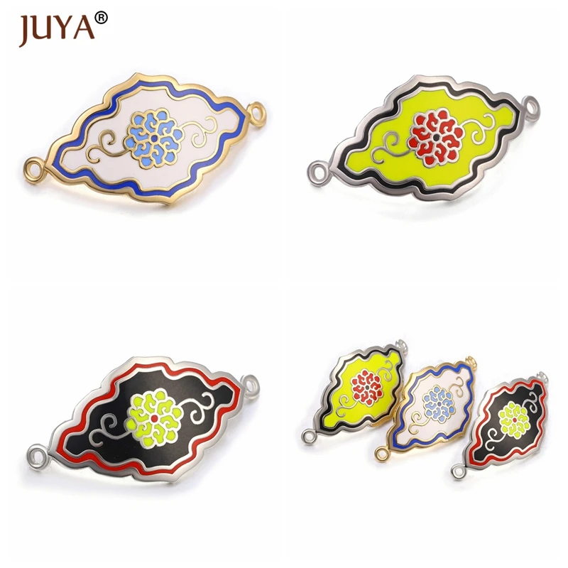 Juya Новые Подвески квадратной формы с цветной эмалью для изготовления ювелирных