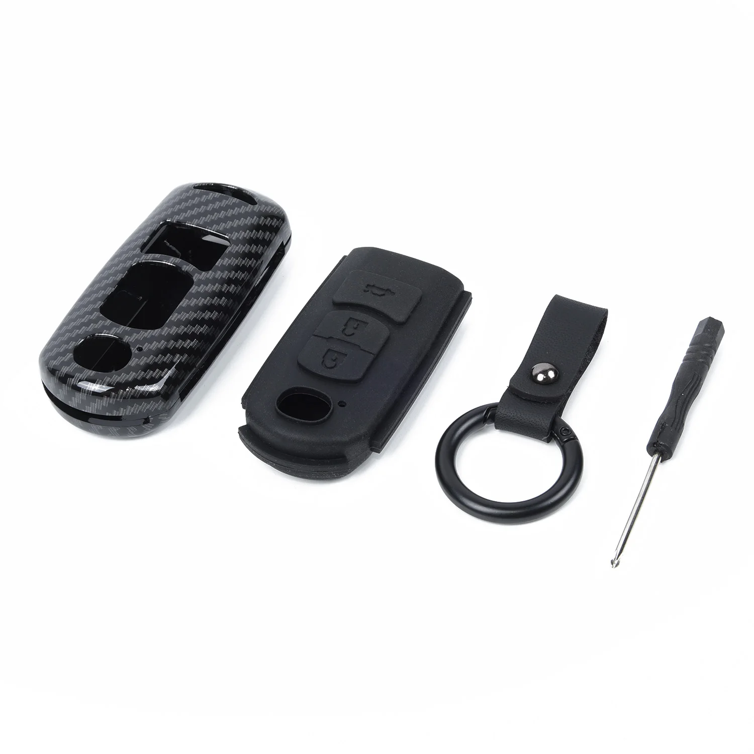 

8*4*2cm For Mazda 3 5 6 CX5 CX3 CX7 CX9 MX5 Black Key Accessories Anti-scratch Fashion ABS Fiber