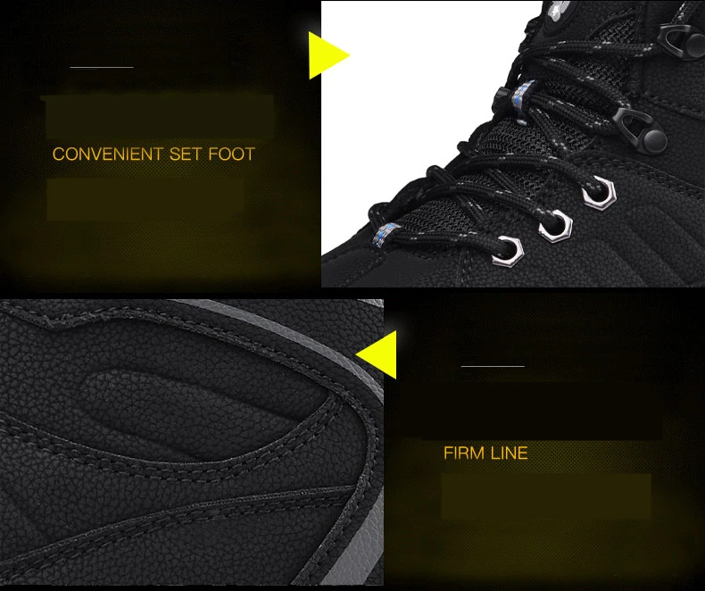 Breathable Men Hiking Boots Outdoor waterproof Hiking boots Anti-skid Leather Climbing Boots Hiking Shoes zapatillas hombre