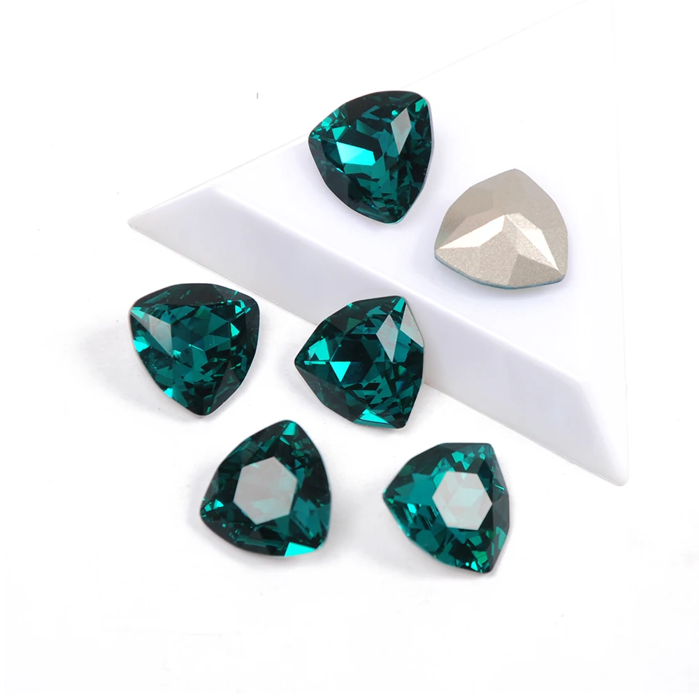

YANRUO 4706 Blue Zircon Color Trilliant Shape Rhinestones Shiny Crystals Nail On Rhinestone For 3D DIY Nails Art Decoration