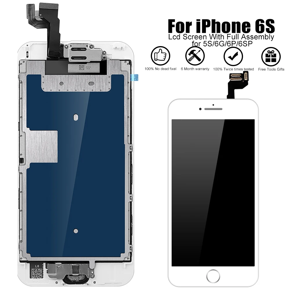 Flylinktech ЖК дисплей для iphone 5s 6s SE сенсорный экран Замена дигитайзер pantalla полная