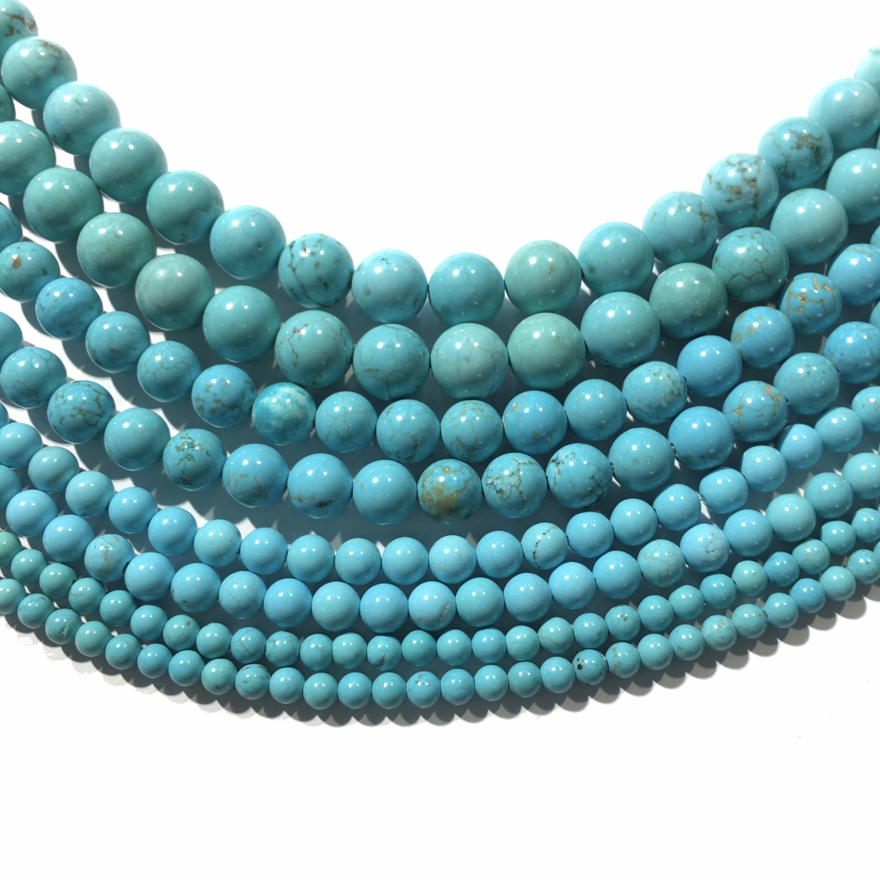 

Factory Price Natural Blue TQ Stone Round Loose Beads Healing Energy Gems DIY Jewelry Making & Bracelet Necklace 4 6 8 10 12mm
