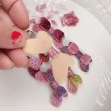 Бант мерцающая пудра материал украшения для девочек ручной работы DIY головной убор аксессуары для волос заколки аксессуары