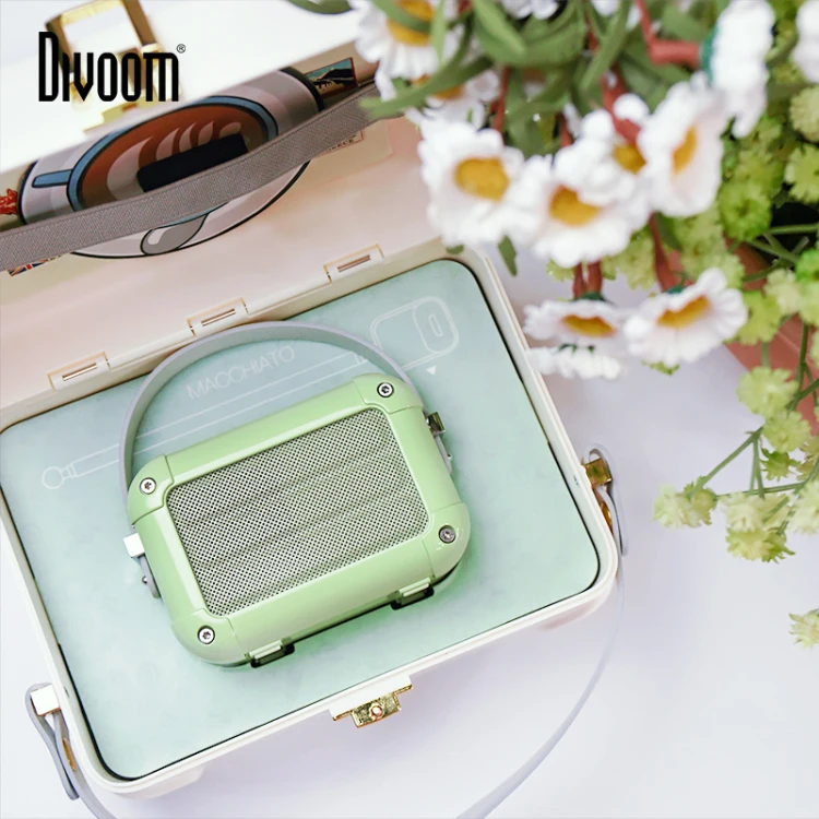 

Divoom Macchiato TWS Bluetooth Speaker Matcha Green Metal Radio Outdoor Hand-held Music Wireless Player Subwoofer Gift Box