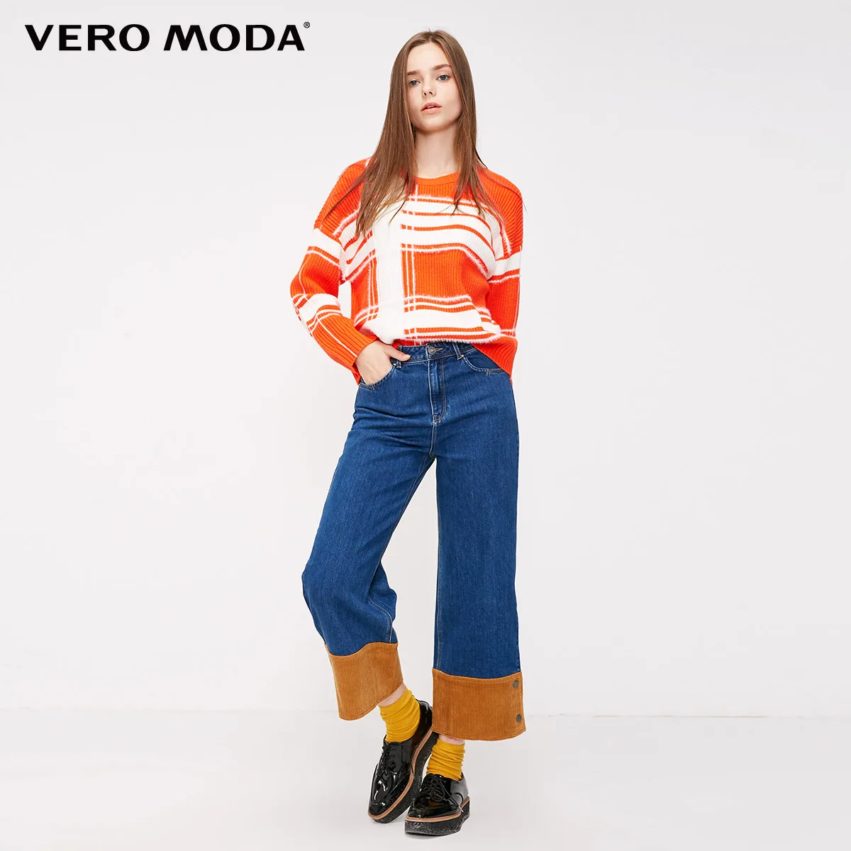 Vero Moda женский свитер в полоску из флиса | 318413593