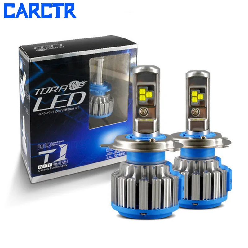 CARCTR фар автомобиля H4 H7 светодиодные лампы 35 Вт 6000K H10 H8 H9 880 H13 H1 H3 H11 HB5 HB3 9004 9006 9008 светодиодные фонари выделить 4000LM