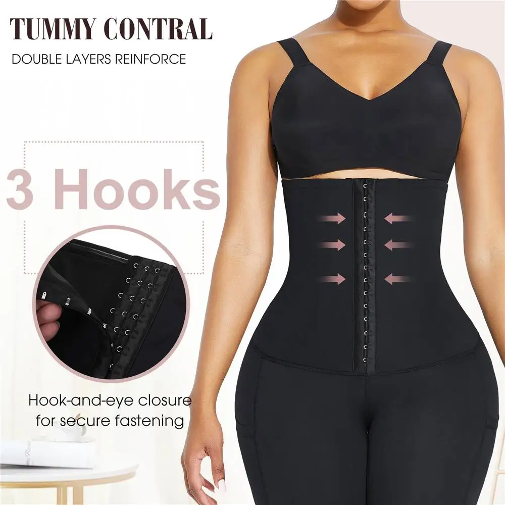 Seamless Leggings Mid Thigh Shorts Waist Trainer Body Shaper Push