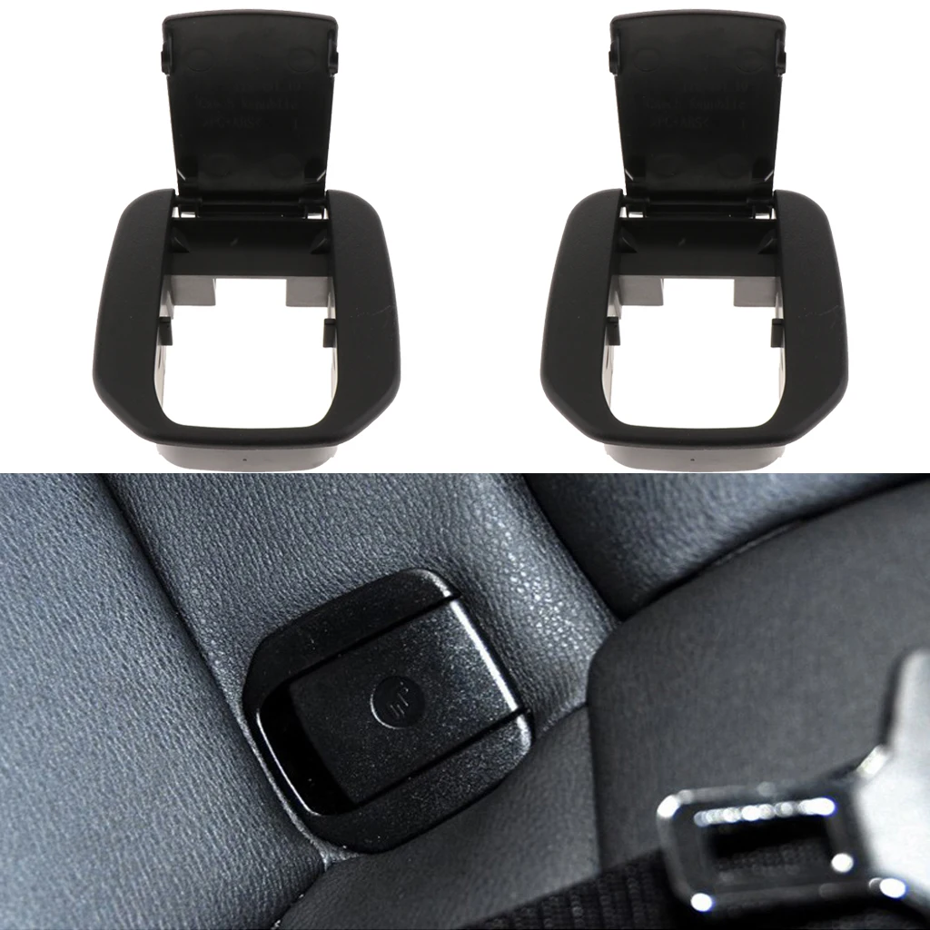 2x Car Rear Seat Hook Isofix Cover Child Restraint for BMW E90 E87 F20 Black