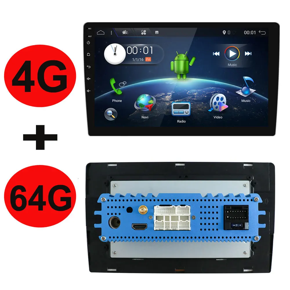 

2din android 9.0 car radio auto bluetooth double din multimedia player universal GPS Navigation 10" HD 1024*600 DAB HDMI