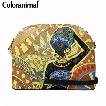 

Women Casual Mini Messenger Bag African Tribal Women Pattern Crossbody Bag for Lady PU Leather Shoulder Sling Bag Sac a main Hot