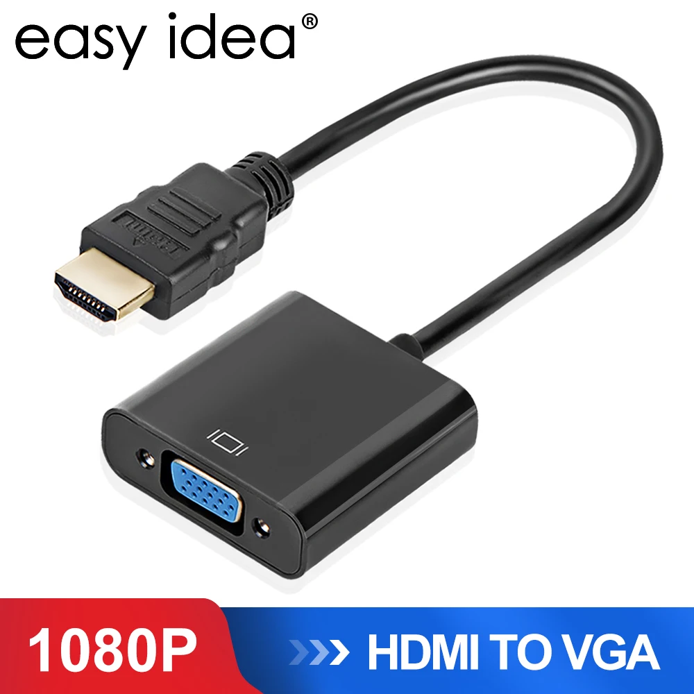 1080P HDMI a VGA HD Maschio A Famale Convertitore da Digitale ad Analogico HDMI-VGA Adattatore 3.5