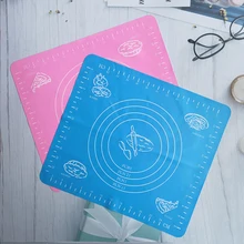 

Silicone Baking Mat for Pastry Rolling Dough Non stick and Non Slip Blue Pink Table Sheet Baking Supplies for Bake Pizza Cake
