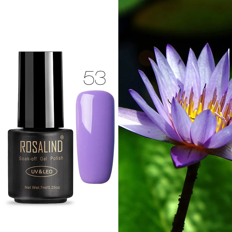 ROSALIND 58 чистый цвет 7 мл Лак для ногтей гель для ногтей - Цвет: RA53