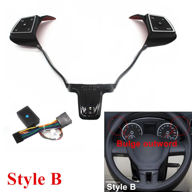 Модифицированная Многофункциональная кнопка управления рулем, кнопка регулировки громкости, аудио переключатель, кнопка phoe для VW Golf 7 Jetta MK6 Polo - Цвет: Style B