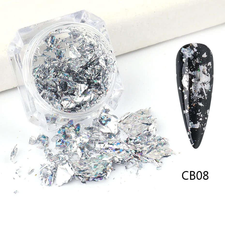 Holographic Glitter Nail Art Foils FBCB01-08
