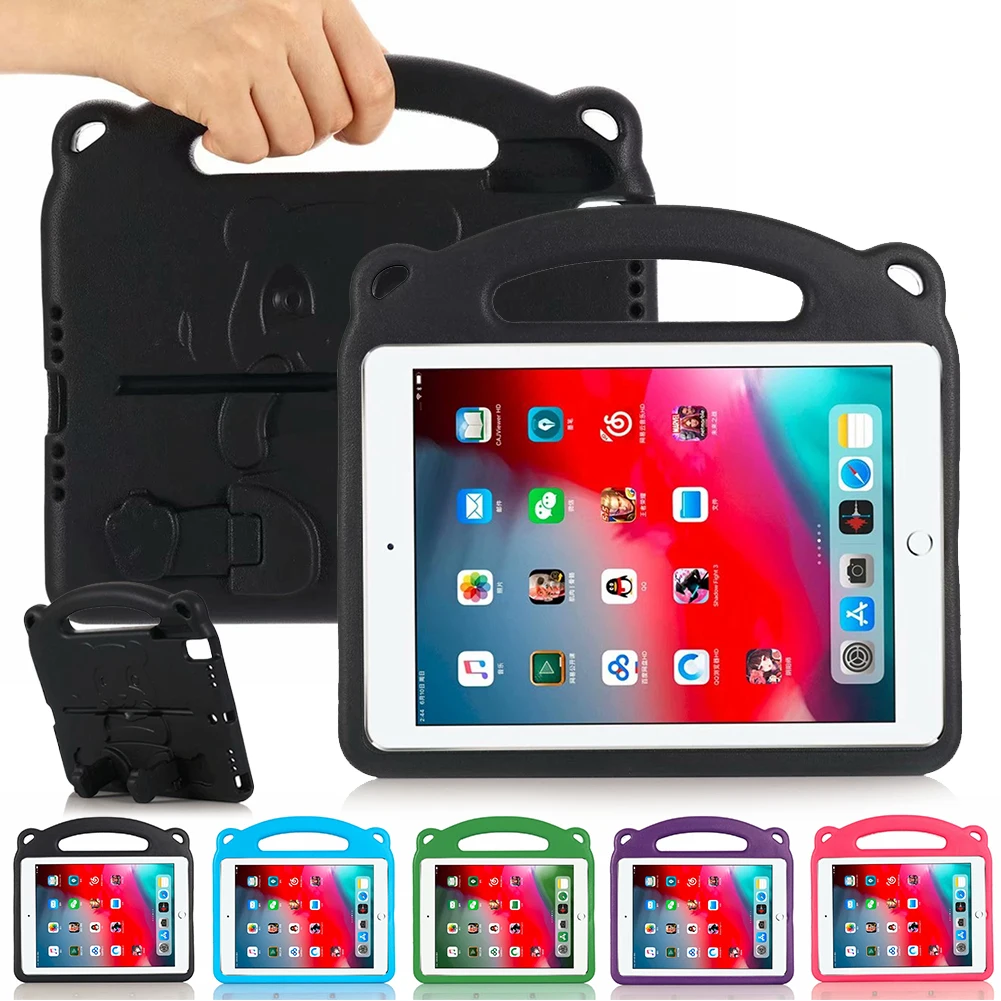 For ipad 9.7 2017 2018 air 1/2 Pro Tablet Kid Shockproof Case Cartoon EVA Handle Stand Protective Cover | Компьютеры и офис