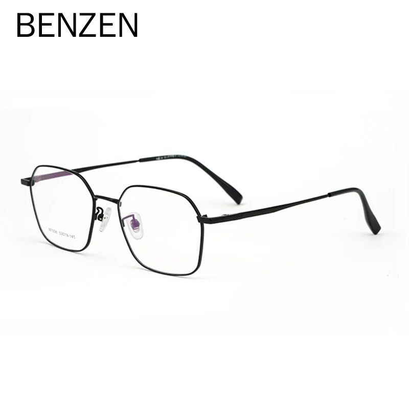 

BENZEN Ultralight Titanium Alloy Myopia Optical Glasses Frame Men Full Frame Rectangle Prescription Eyeglasses Frame s 5310