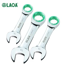 LAOA Short Ratchet Wrench 5.5-15mm Adjustable Key CR-V Monkey Wrench for Car Vehicle Auto Replacement Parts DIY Hand Tools