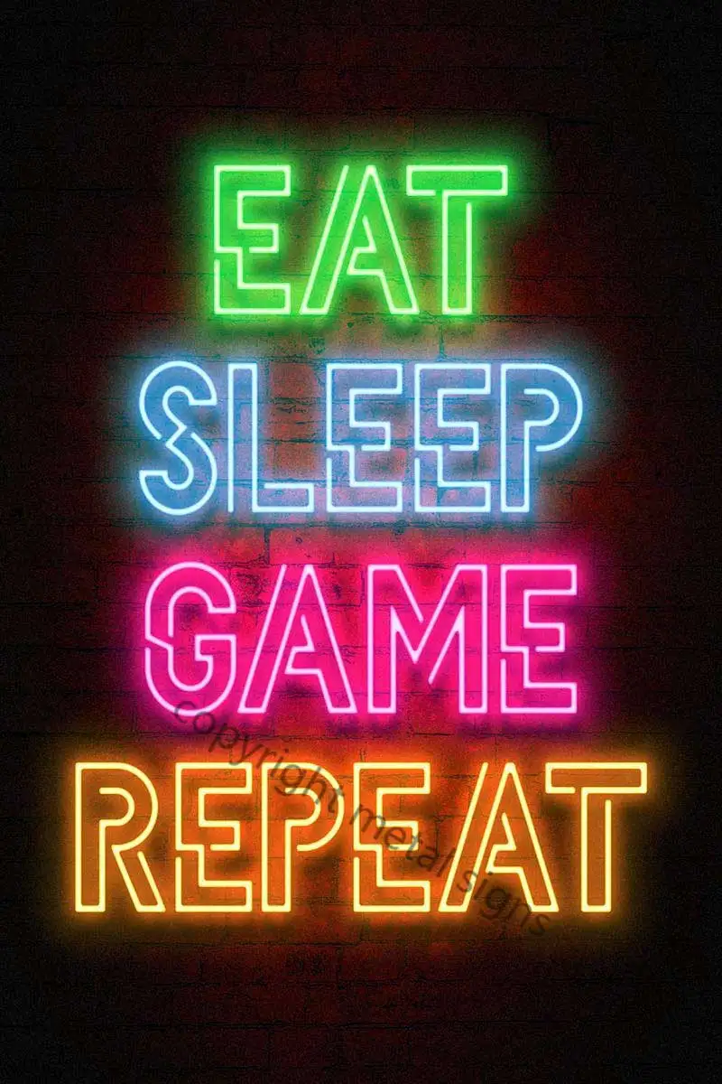 Neon Video Games Wall Decor Retro Metal Sign Tin Plates For Man Cave Cafe | Дом и сад