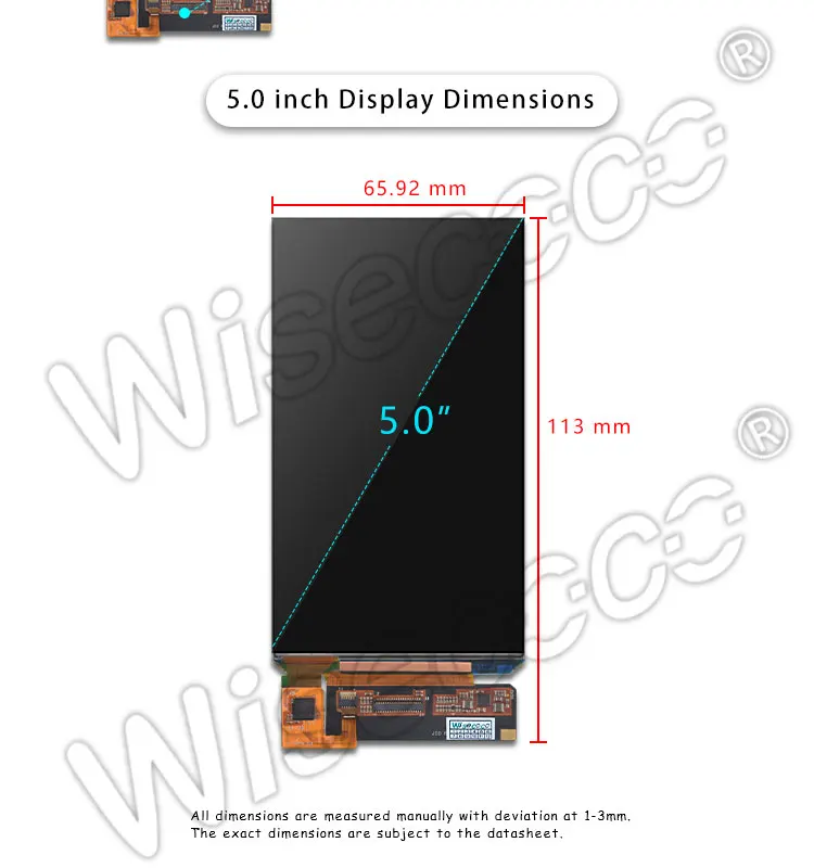 Wiscoco oled экран 5 дюймов 720*1280 ips lcd с HDMI mipi драйвер платы для мобильного телефона H497TLB01.4