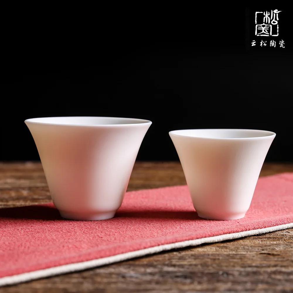 Dehua Ceramic Whiteware Tea Set Jade Porcelain Teacup Small Number Kung Fu Tea Cup Ceramic Teacups Single Cup Tea Set Siteel afbeelding