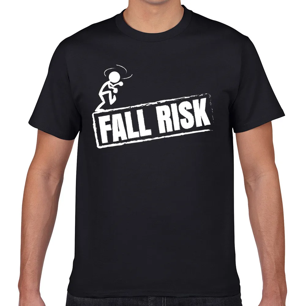 Tops T Shirt Men fall risk Casual Black 