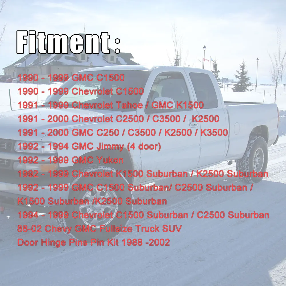 Для 1988-2002 Chevy GMC полноразмерный грузовик внедорожник дверной шарнир штифты комплект 1988 2002 2 двери OT269