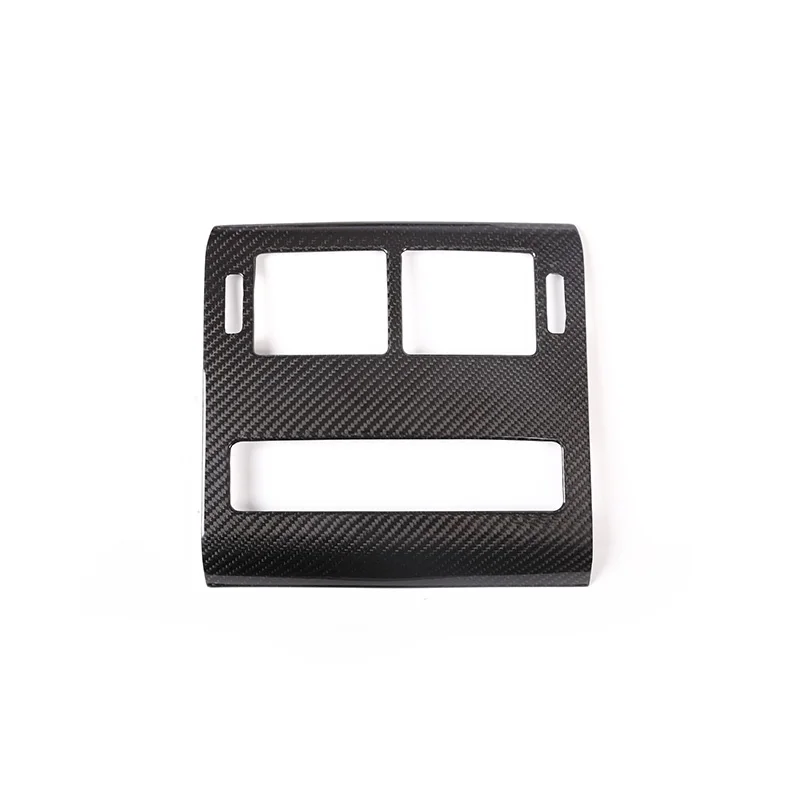 Carbon Fiber Настоящее углеродное волокно для Landrover Range Rover Sport- задний ряд AC Outlet Frame Cover Trim - Название цвета: Carbon Fiber