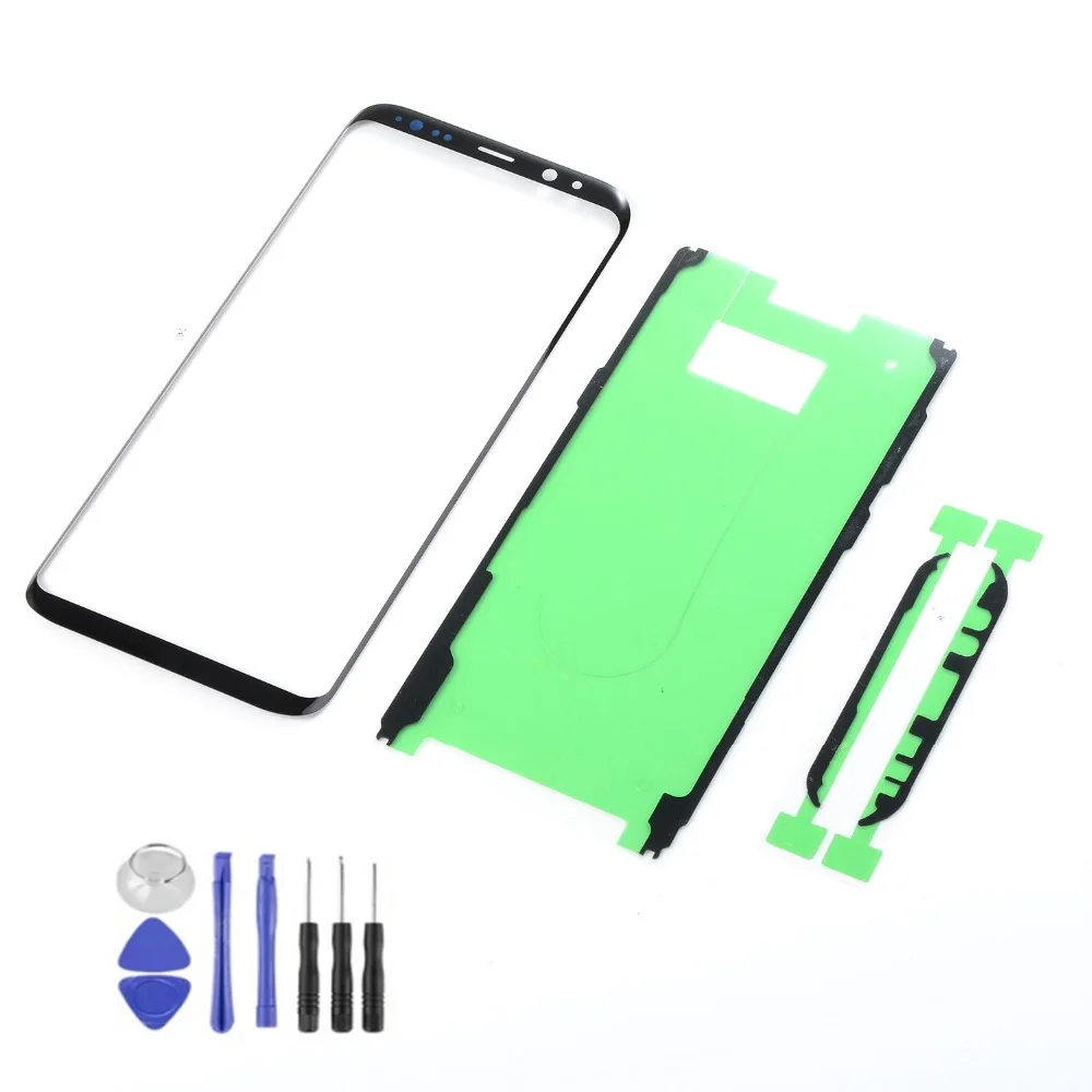 Переднее внешнее стекло для Samsung Galaxy S8 Plus G955 G955F 6,2/S8 G950 G950F стеклянная линза Панель+ клей+ Инструменты