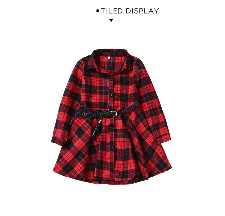 Teen Casual Girl Dresses  Fashion Plaid Letter Kids Long Sleeve Clothes Spring Autumn Children Dress For Girls 3 to 13 Years (3)