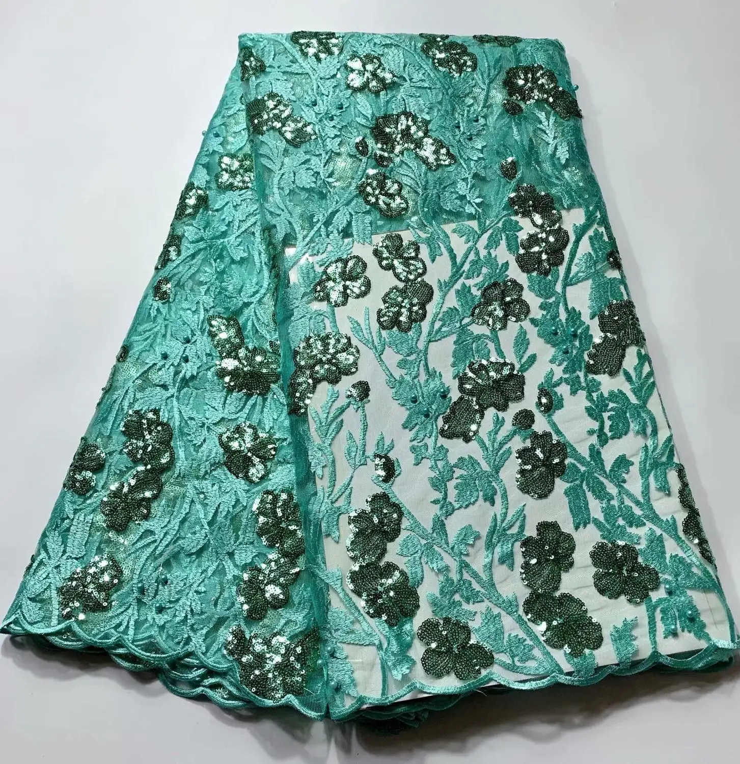 Нигерийские кружевные ткани, африканские высококачественные тюлевые кружевные ткани, французская кружевная ткань с блестками tissu dentelle 5 ярдов