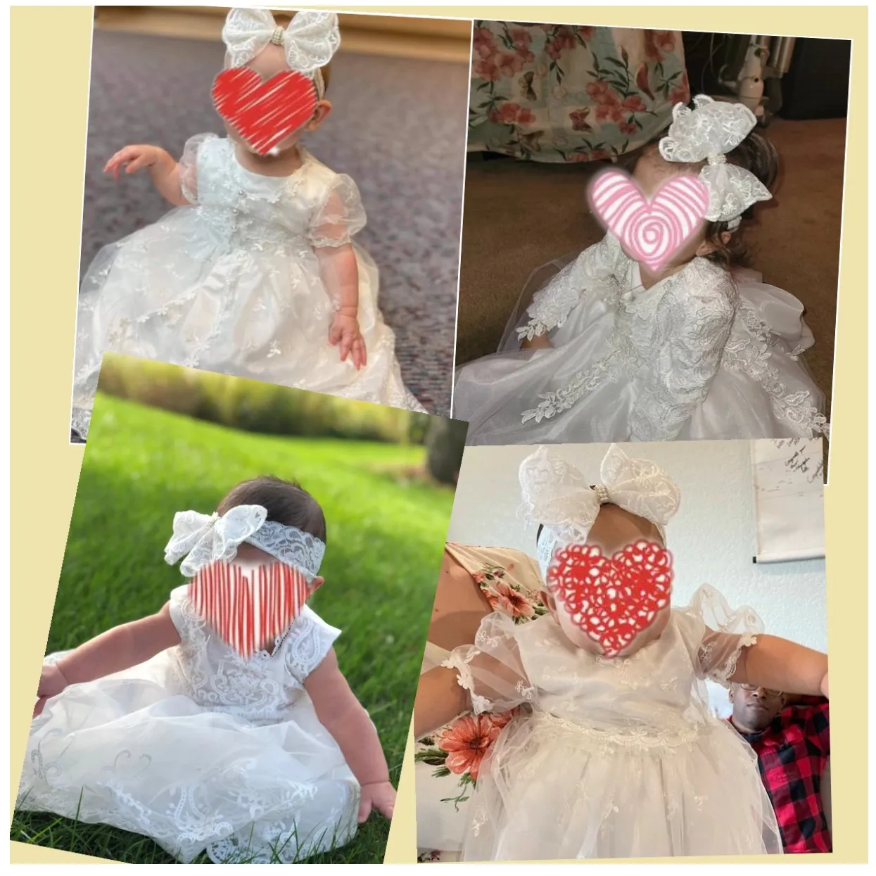 Ensemble de robe vintage en dentelle pour bébé fille, robe de baptême, robe de fête d'anniversaire, robe de mariage, robe de baptême pour bébé, ensemble de robes héritière décroissante pour les mains