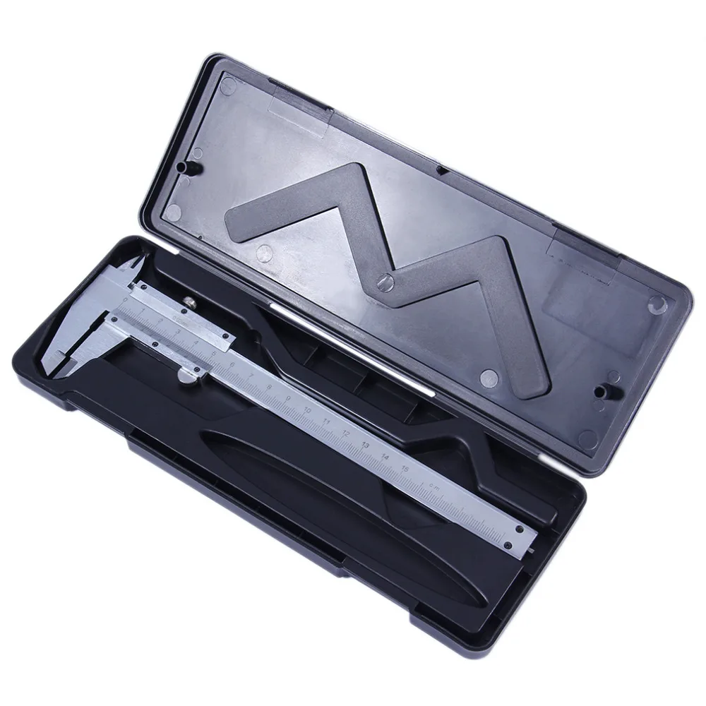 

Practical Vernier Caliper 6" 0-150mm/0.02mm Metal Carbon Steel Calipers Gauge Micrometer Measuring Tools 2017 New Version