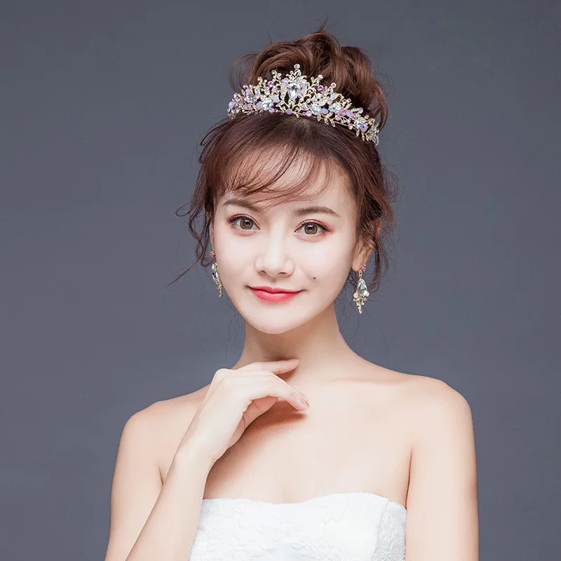 Headband Pink Jewelry Tiara Hair Accessories Wedding Adorno Pelo Novia SQ0257