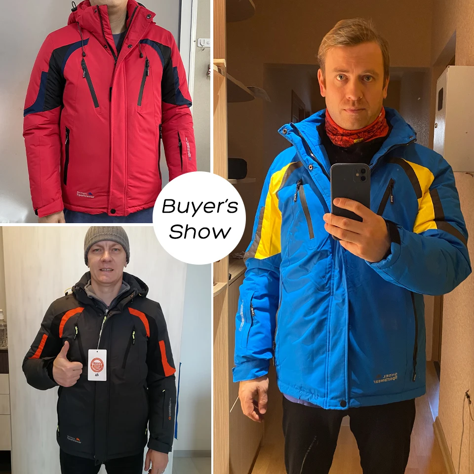 Men Winter New Outdoor Jet Ski Premium Snow Warm Parkas Jacket Coat Men Outwear Casual Hooded Waterproof Thick Fleece Parka Men 3