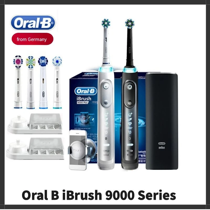 - Oral B iBrush 9000 Sonic Electric Toothbrush Smart Bluetooth App Oral Deep Clean Management 9000Plus Tooth Brush for Adult