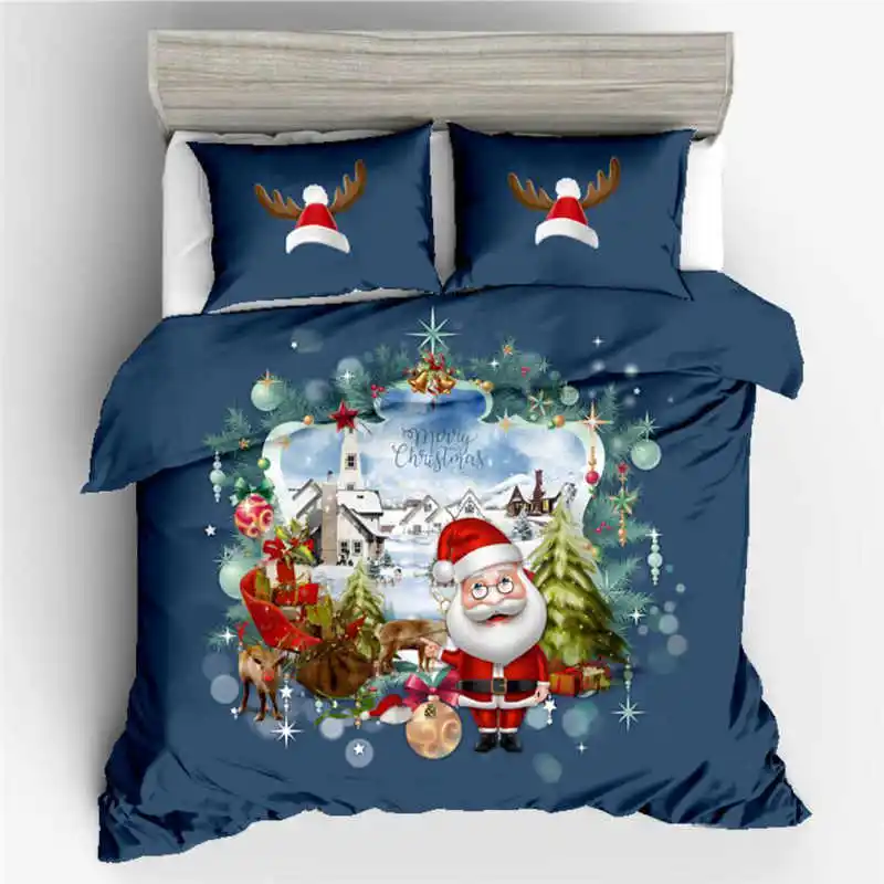 2 Паркшин постельные принадлежности для дома Merry Christmas Elk Хэллоуин Стёганое одеяло наволочка США Твин Королева Король ЕС двойной взрослый пододеяльник набор - Цвет: 2