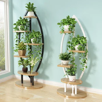 

Living room home multi-layer room built-in shelf space-saving new balcony decoration green dill hanging orchid rack