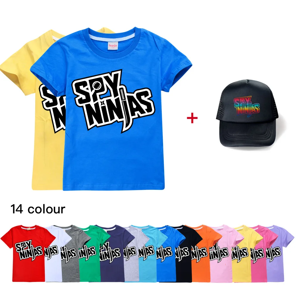 2021-Kids-Boys-SPY-NINJAS-Print-Clothes-Girls-3D-Funny-T-shirts-cap