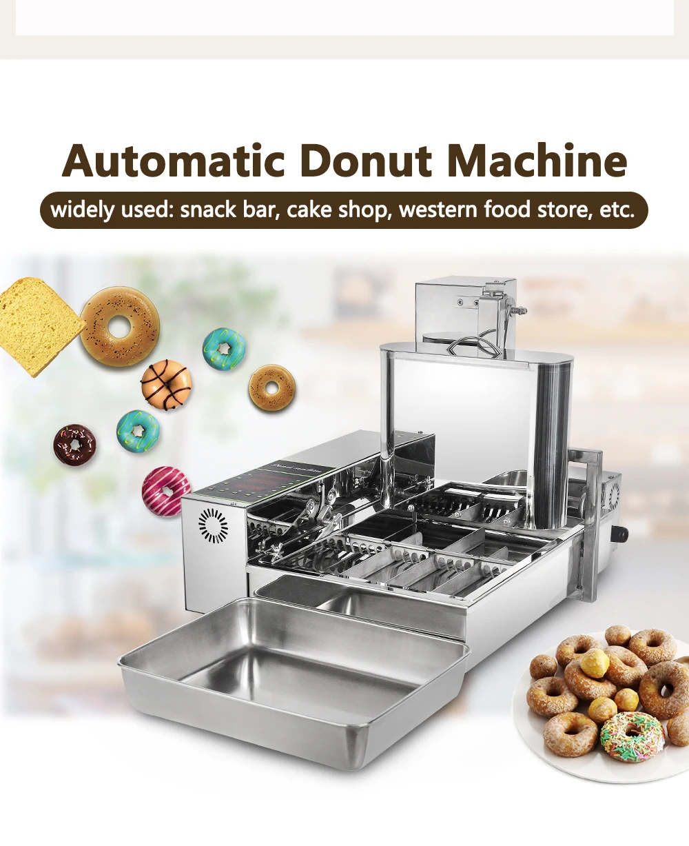 Mini Donut Maker Machine for Home, 550W Heating Makes 3 Doughnuts with  Non-Stick Surface for Kid Breakfast, Snacks, Desserts - AliExpress