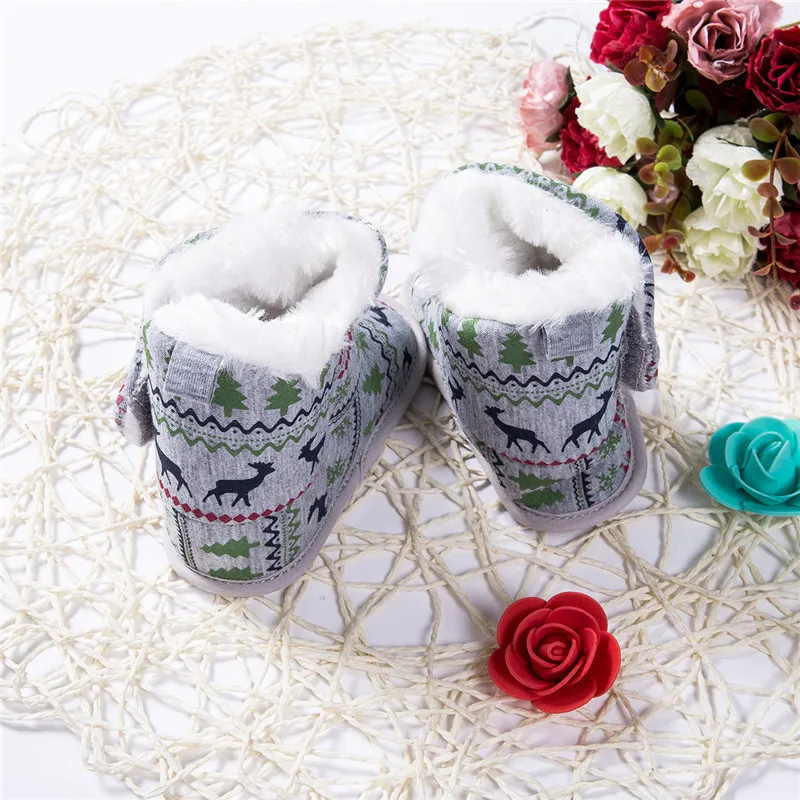 Одежда для младенцев pudcoco для новорожденных; для маленьких девочек; мягкая подошва, ботинки для снега, Зимние теплый плюш детская кроватка, туфли, ползунки на возраст от 0 до 18 месяцев