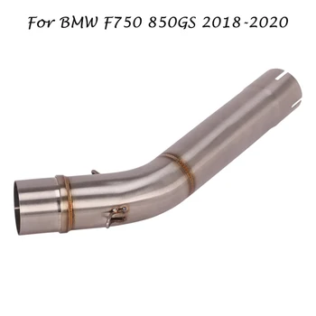 For BMW F750GS 850GS 2018 2019 2020 Motorcycle Exhaust Middle Link Connect Pipe 51mm Slip on