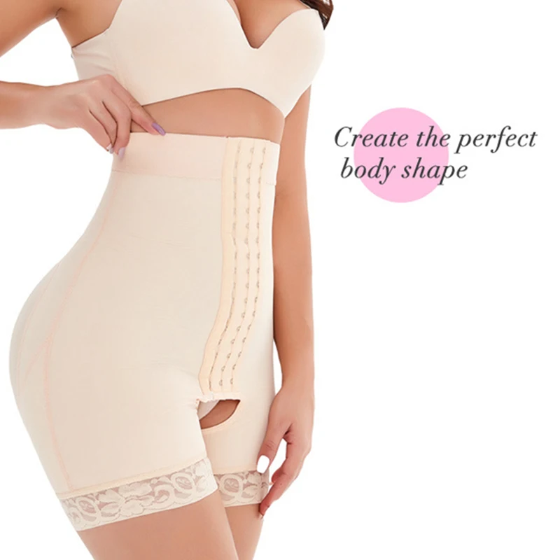 Women High Waist Abdomen Slim Panties Body Shaper Anti-Slip Waist Trainer Shorts Postpartum Recovery Shapewear Corset Booty Lift