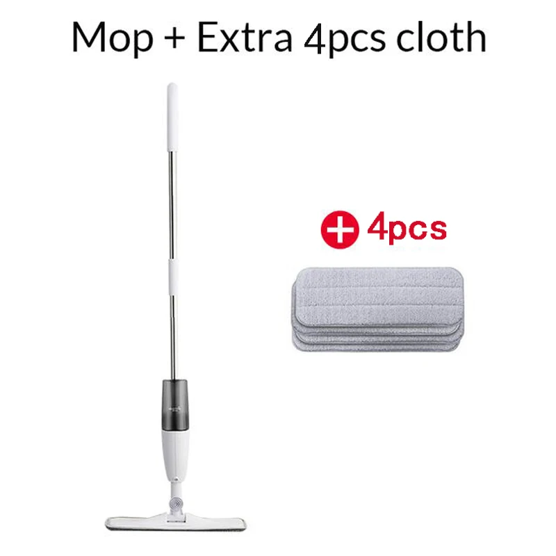 one mop 4 mop cloth Xiaomi Deerma спрей Швабра на 360 градусов вращающийся ручной Mijia спрей для воды Швабра для уборки дома уборочная машина уборочная пыль очиститель - Цвет: one mop 4 mop cloth