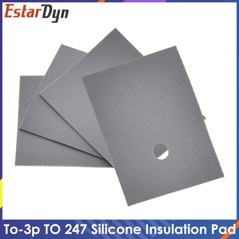 Silicone Insulation Pads 10pcs Large TO-3P TO-247 Silicone Sheet Insulation Film