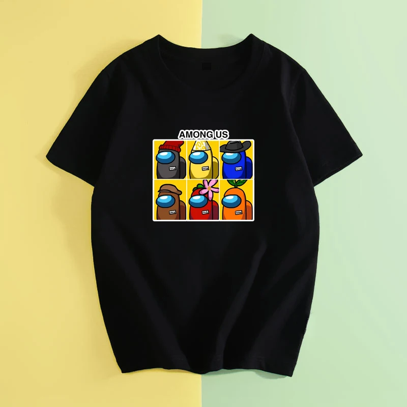 

Among Us Cartoon T Shirt for Kids Summer Top Impostor Graphic Game Tees Boys Girls Funny Anime Tshirt Cute Children Clothing